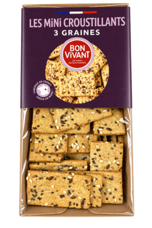 Les Mini Croustillants 3 Graines, Bon Vivant — sachet 60 g