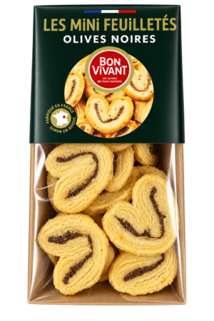 Les Mini Feuilletés Olives Noires, Bon Vivant — sachet 80 g