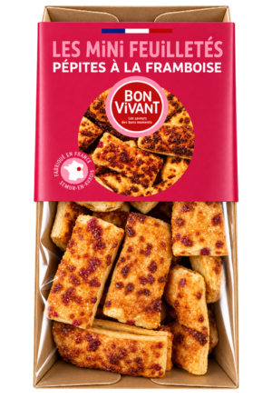Les Mini Feuilletés Pépites à la Framboise, Bon Vivant — sachet 75 g