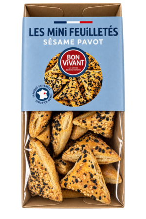 Les Mini Feuilletés Sésame Pavot, Bon Vivant — sachet 60 g