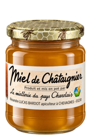 Miel de Châtaignier, La Miellerie du Pays Charolais — pot 250 g