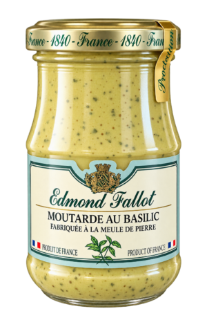 Moutarde au basilic, Edmond Fallot — pot 205 g