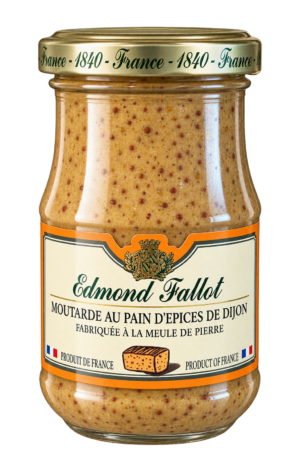 Moutarde au pain d'épices de Dijon, Edmond Fallot — pot 205 g